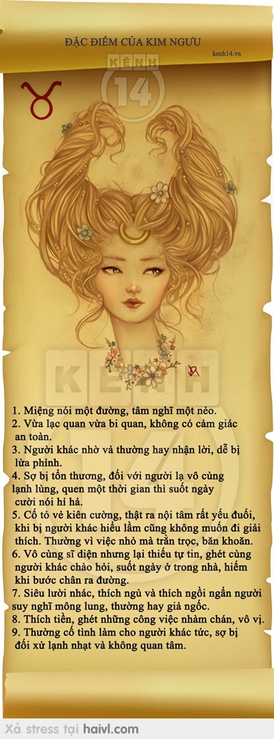 9 điểm thú vị trong tính cách, Kim Ngưu thấy đúng không :D