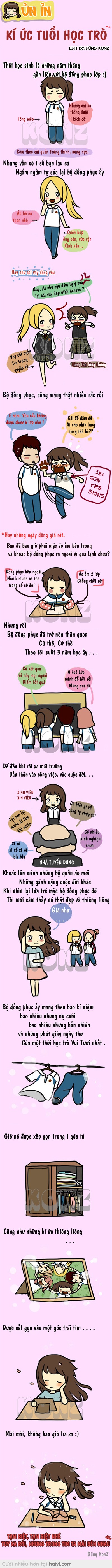 Bộ đồng phục trường. Một trong những thứ tôi trân trọng nhất :)