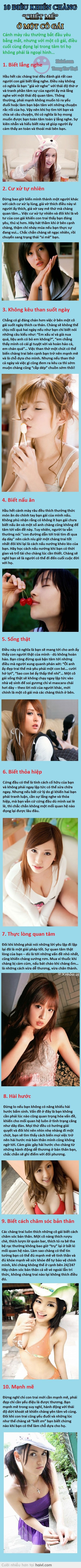 10 điều khiến chàng 'chết mê' ở một cô gái :)