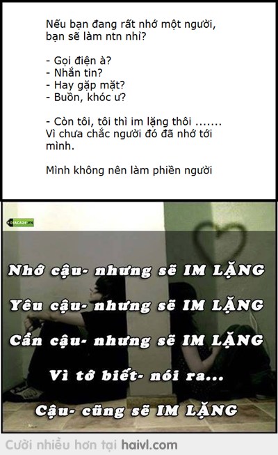 Im lặng .............
