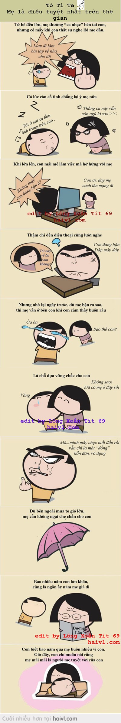 Mẹ thường hay mắng con nhưng cũng là người thương con nhất :x