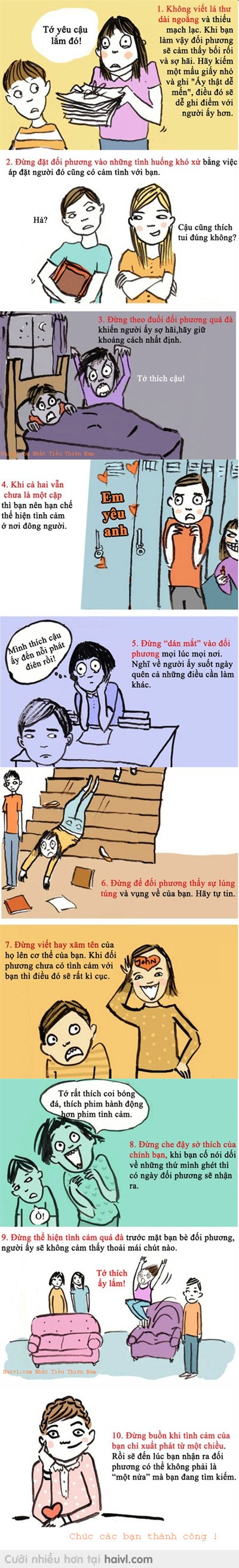 10 điều bạn không nên làm khi theo đuổi người ấy !