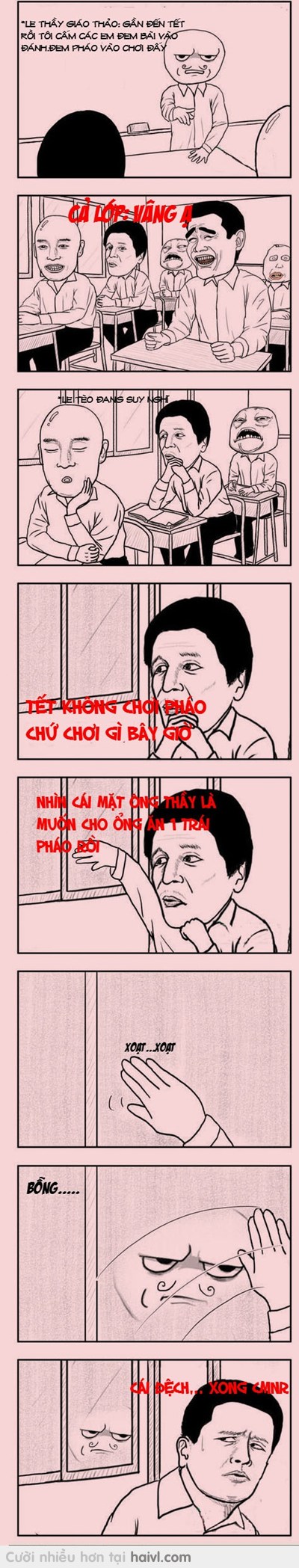 Tết đến rồi! Không được đem pháo vào trường nhé các bạn :3