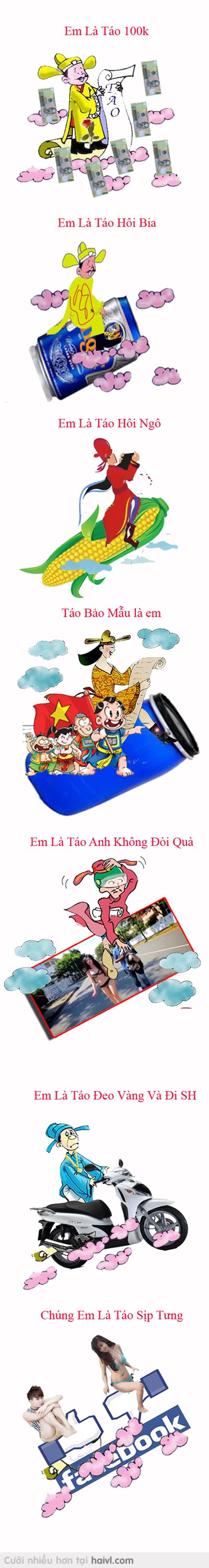 Táo mới chúng em lên báo cáo sớm với Ngọc Hoàng đây ạ !