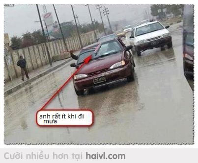 Anh rất ít khi đi mưa!