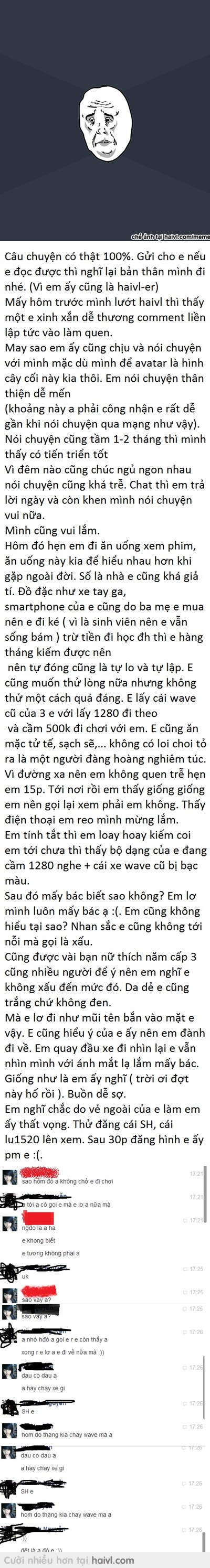 Người khác thì mình không biết! Nhưng con gái bây giờ tệ lắm :(