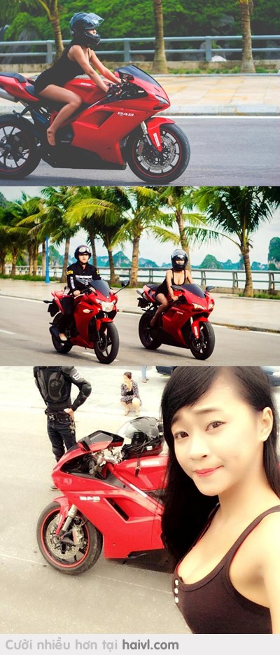 Cô gái Quảng Ninh sinh năm 1996 cưỡi Ducati gây chú ý :x